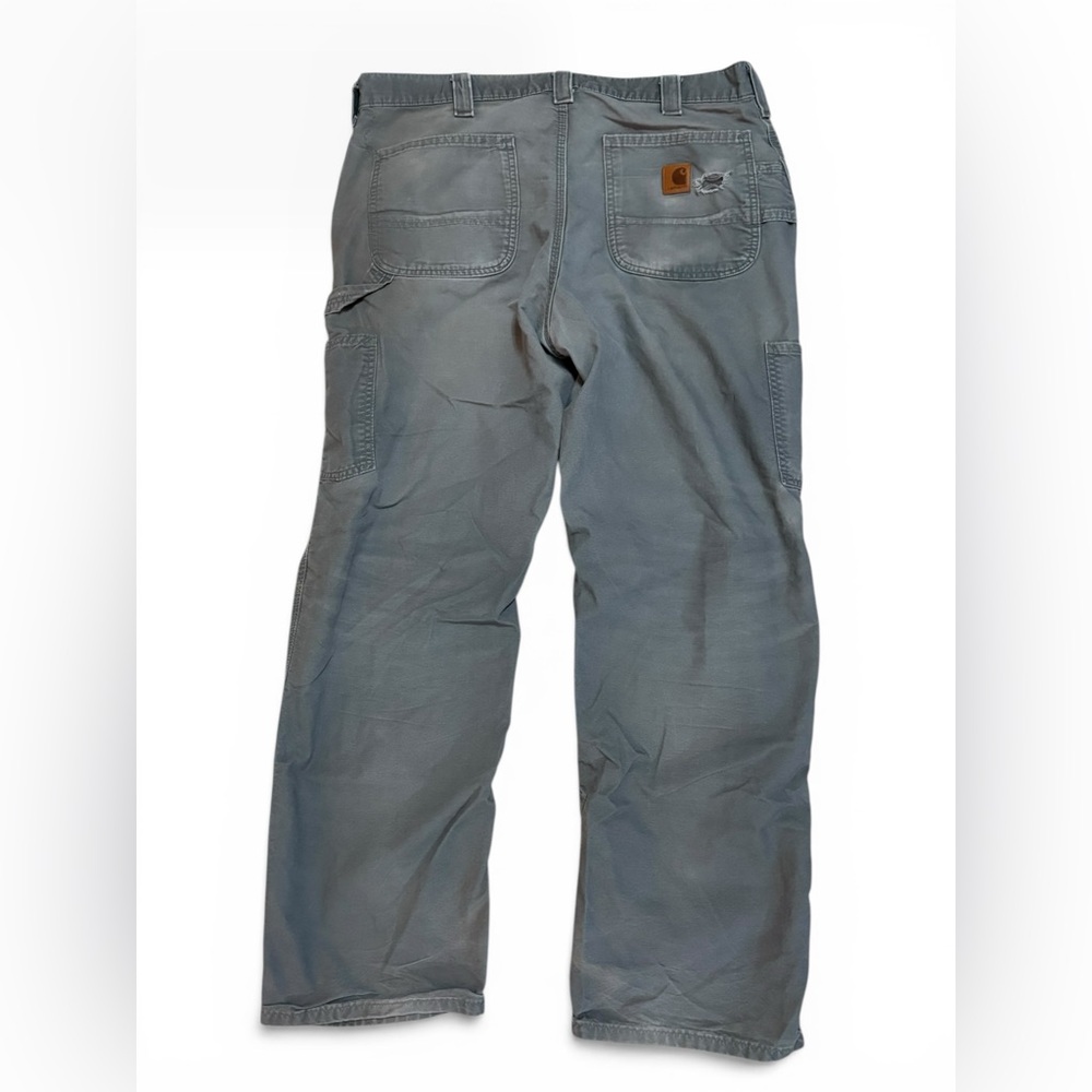 Faded Distressed Vintage Carhartt B151 FAT Fatigue Grey Carpenter Pants 36x30